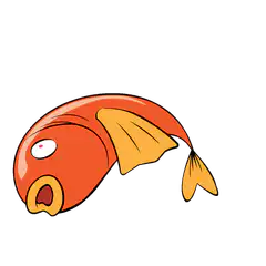 Magikarp flopping on its side