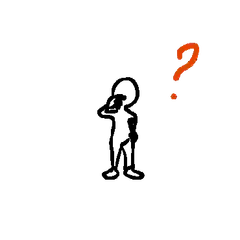 stick figure thinking with question mark