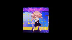 chibi anime girl dancing