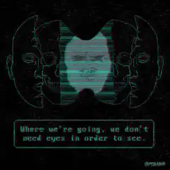glitchy quote about seeing