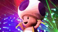 Toad dancing with glow sticks