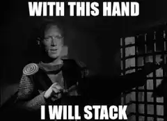 With this hand I will stack