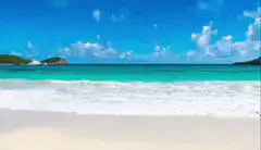 Tropical beach waves on sand