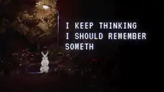 White rabbit remembering something specific