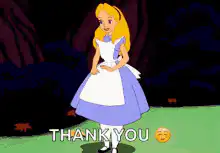 Alice in Wonderland thank you gif