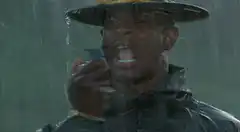 Sgt. Hartman yelling in the rain