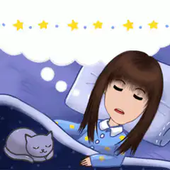 Girl dreaming of sheep