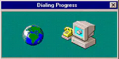 Dialing Progress computer window