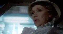 Jane Fonda in a car