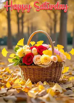 Happy Saturday flower basket