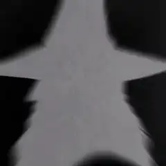 Star shaped paper cutout with lightning
