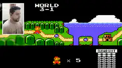 Mario World 3-1 gameplay with streamer