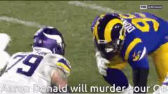 Aaron Donald sacks the QB