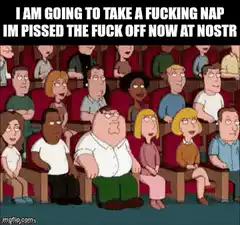 Peter Griffin taking a nap