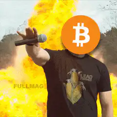 Bitcoin head man drops mic in fire