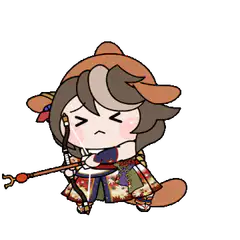 Chibi Inuyasha drawing a bow