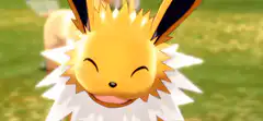 Jolteon smiling happily