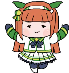 Chibi anime girl with green outfit