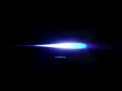 Blue light beam loading animation