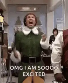 Buddy the Elf excited