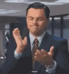 Leonardo DiCaprio clapping