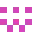 Pink pixelated smiley face