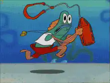 Fish performs CPR on SpongeBob