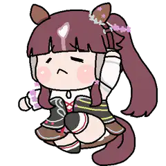 Chibi horse girl with headphones