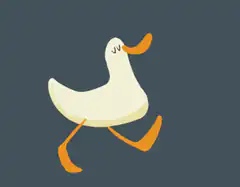 cartoon duck walking