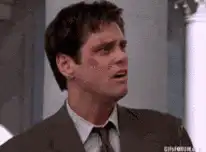 Jim Carrey yelling and grimacing