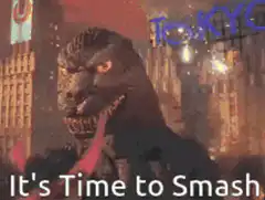Godzilla puts on sunglasses