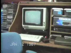 1987 office desk with Commodore computer