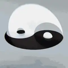 3D Yin Yang Symbol Rotating