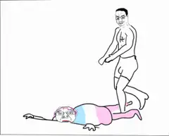 Man stomps on trans person