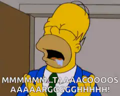 Homer Simpson drooling and making noises