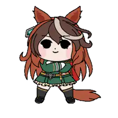 chibi horse girl standing