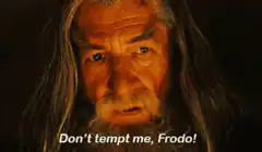 Gandalf Don't Tempt Me Frodo