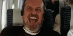 Jack Nicholson laughing maniacally
