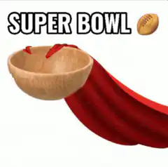 Super Bowl wooden bowl laughing emojis