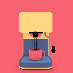 Coffee machine pouring into cup