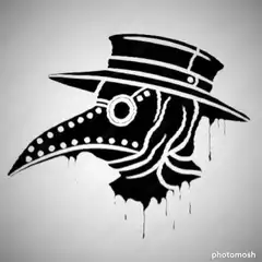 plague doctor silhouette dripping