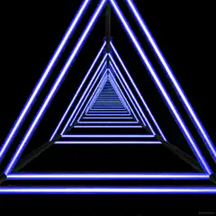 Neon triangle tunnel loop