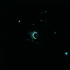 Blue crystal tunnel zoom