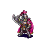 pixel art knight with axe