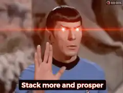 Spock laser eyes stack more and prosper