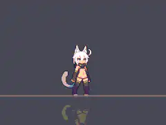 Pixel cat girl builds a shop