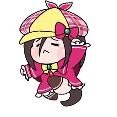 Chibi girl in pink outfit and plaid hat