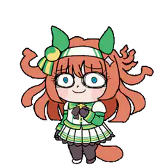 Chibi anime girl with glasses and green outfit
