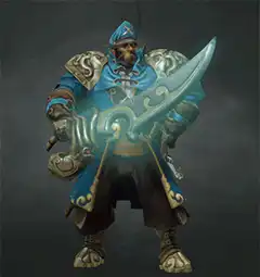 World of Warcraft dwarf warrior with glowing sword