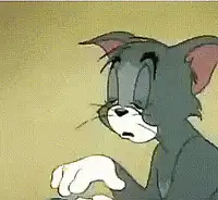 Tom hits himself with a bone